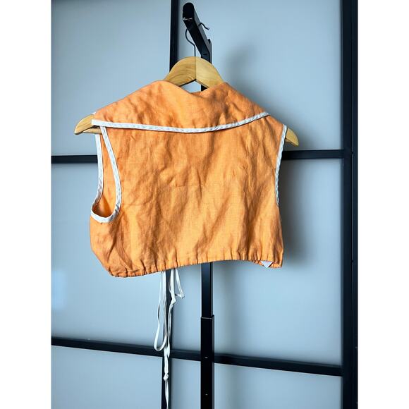 Matthew Bruch Tie Waist Crop Top Size 1 - Picture 2 of 7